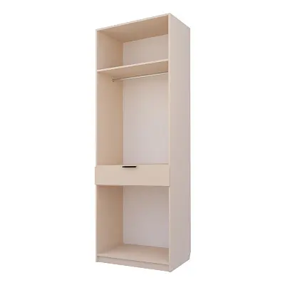 картинка Шкаф ЭКОН распашной 2-х дверный с ящиком со штангой с 2-мя зеркалами от магазина КУПИ КУПЕ